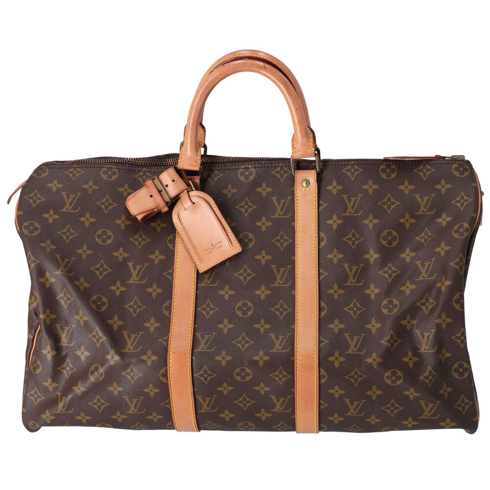 Louis Vuitton Keepall 50 Duffle Bag Monogram Boston Bag M41426 Brown Canvas